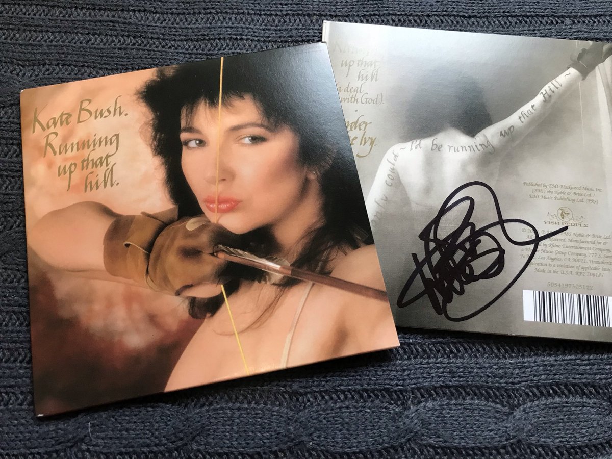 One of the biggest supporters of the @cabaretVScancer music auction is @KateBushMusic and she signed and donated this CD single of Running Up That Hill… see it and all the other cool stuff via link