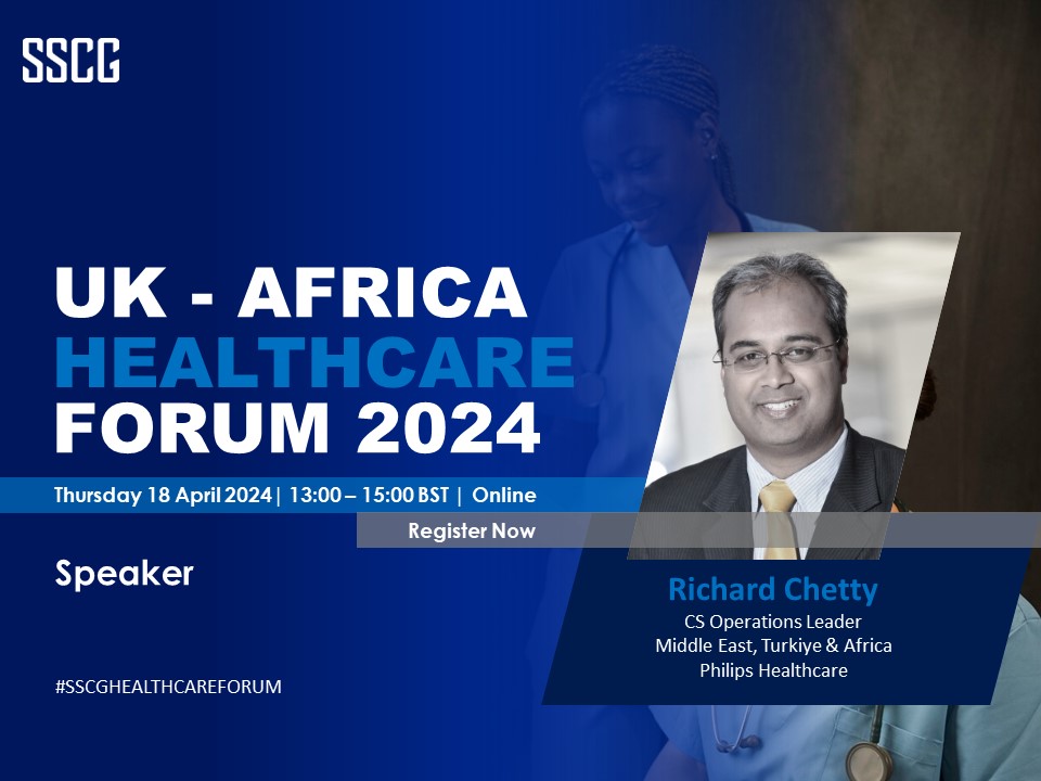 SSCGConsulting's tweet photo. We are delighted to confirm that Richard Chetty, MBA - CS Operations Leader- Middle East, Turkiye &amp; Africa, Philips Healthcare SL will be speaking at the SSCG UK - Africa Healthcare Forum 2024 on Thursday, 18 April 2024.

Find more and register  https://t.co/nyKjTis1SN https://t.co/j17h2Mam0h