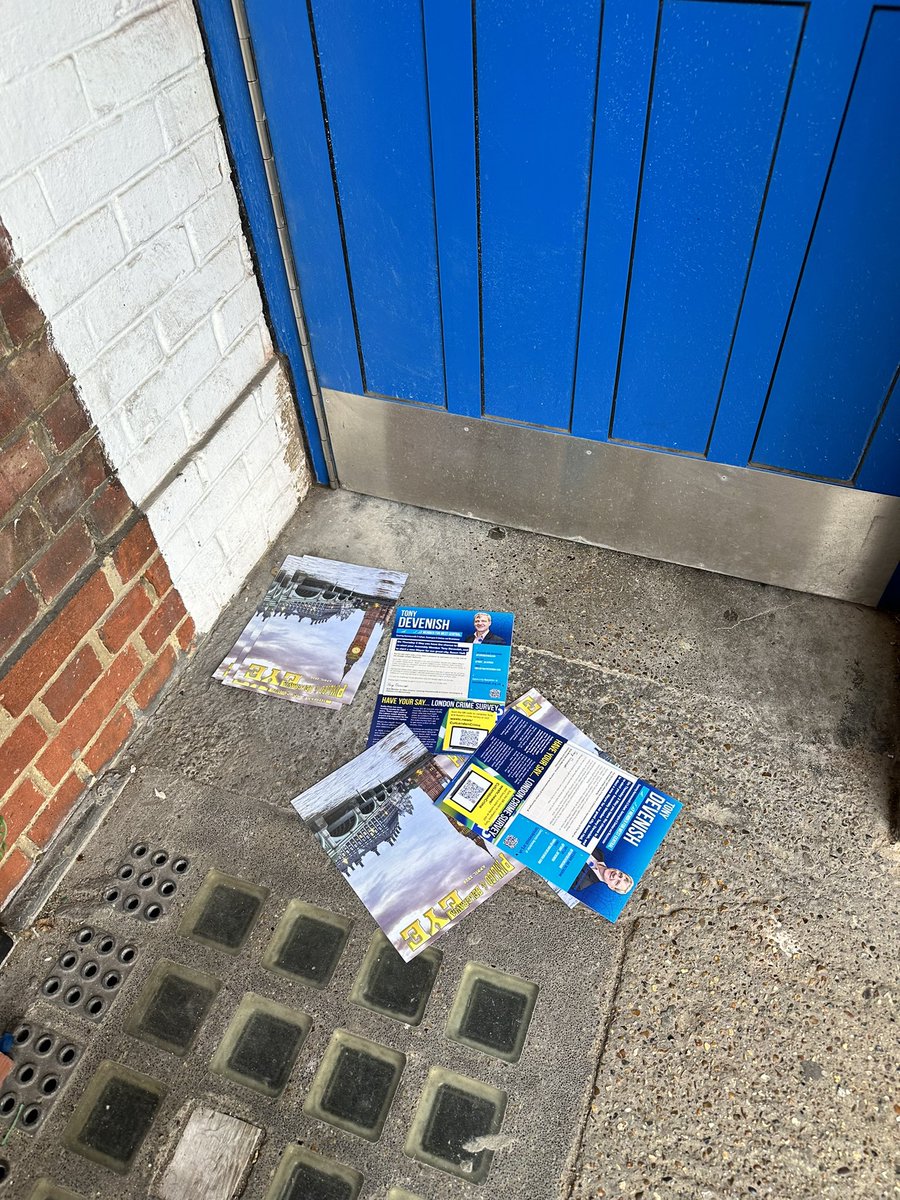 What is your policy on littering <a href="/Tony_Devenish/">Tony Devenish</a> ??? Throw your leaflets outside my door so I have to clean up after you!!.  <a href="/twocitiesnickie/">Nickie Aiken</a> cared about our estate and would never have behaved this way!!!