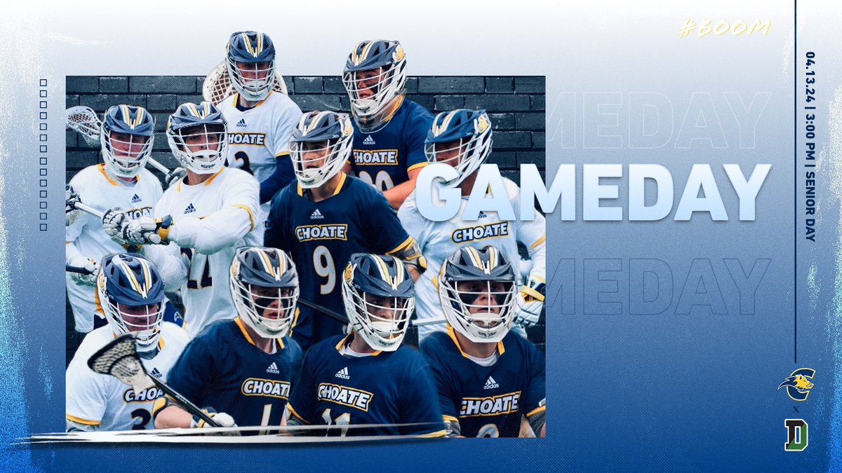It’s GAMEDAY! Your 🐗 are home today for Senior Day as we host our rivals from up north. Today we will celebrate our incredible seniors! 🆚 @deerfield_lacrosse 🗓️ Saturday 04.13.24 ⏰ 3:00 PM 📍 Wallingford, CT | Class of ‘76 Field 📺 Link in bio #BOOM #WildBoarLax #Choate