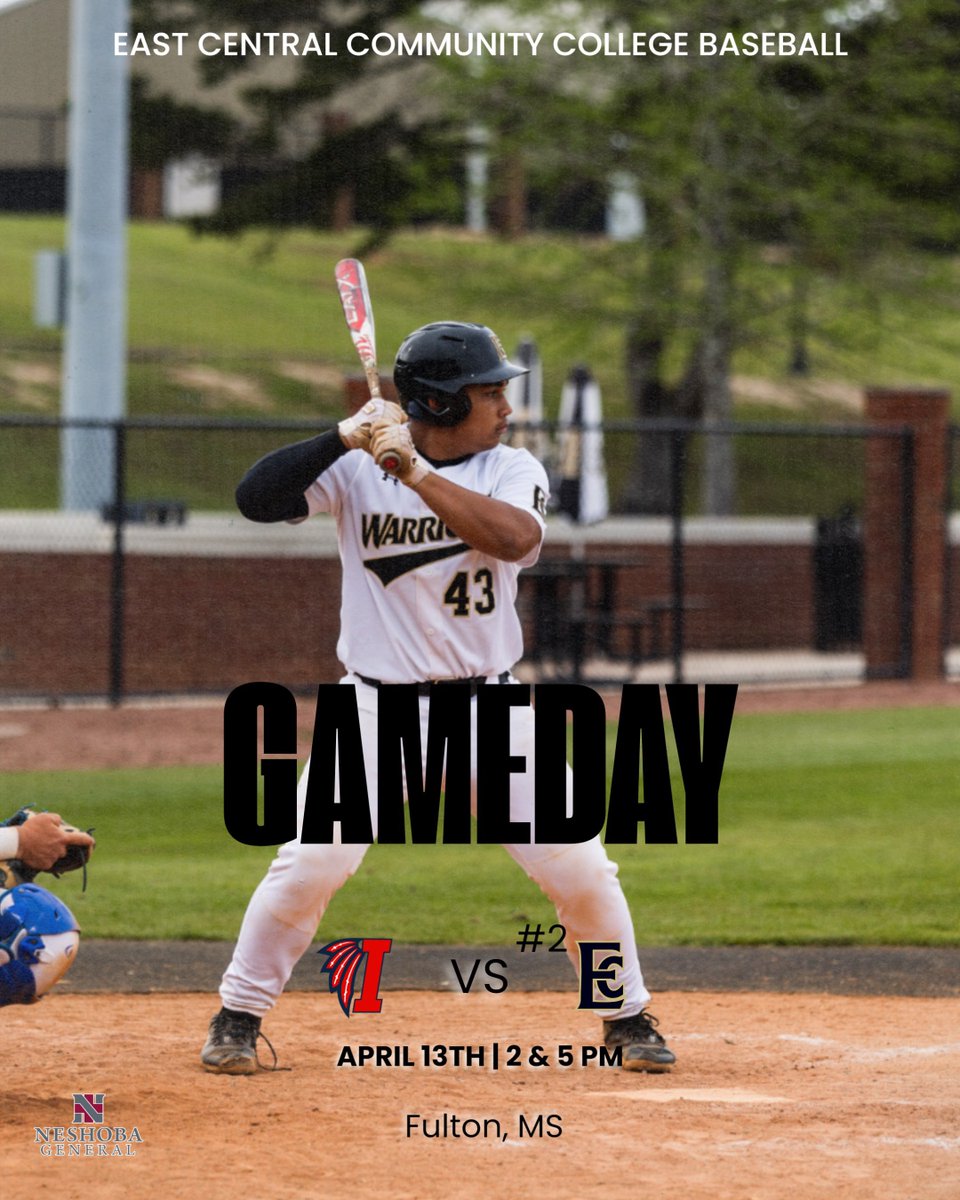 GAME DAY ⚾

🆚 Itawamba
📍 Fulton, MS 
⌚ 2 & 5 PM
📺 letsgoicctv.com/red/

#WarriorStrong #Sharpenthespear