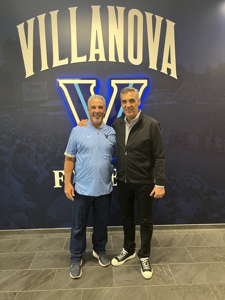 In the middle of Spring Football - great to hang with our passionate Football Coach ⁦@coachferranteVU⁩ ! Go ⁦@NovaFootball⁩ !!