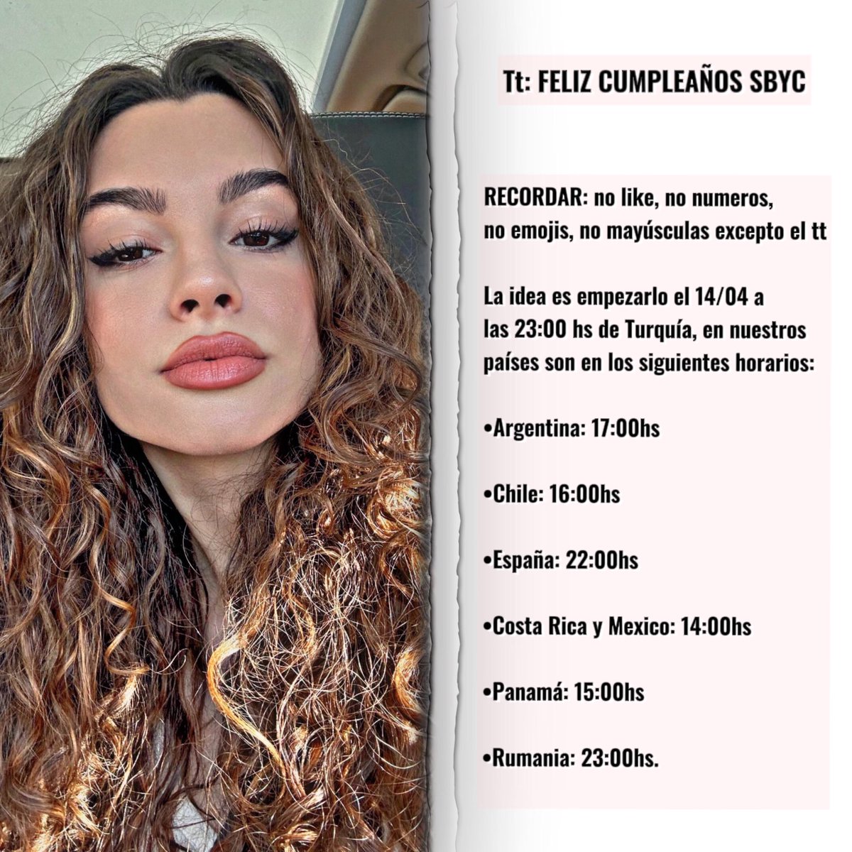 irifacio's tweet photo. El día domingo estaremos haciendo un tt para la reina que cumple años. Los esperamos a todos🤍

#SuBurcuYazgıCoşkun https://t.co/OhAMK5vfmG