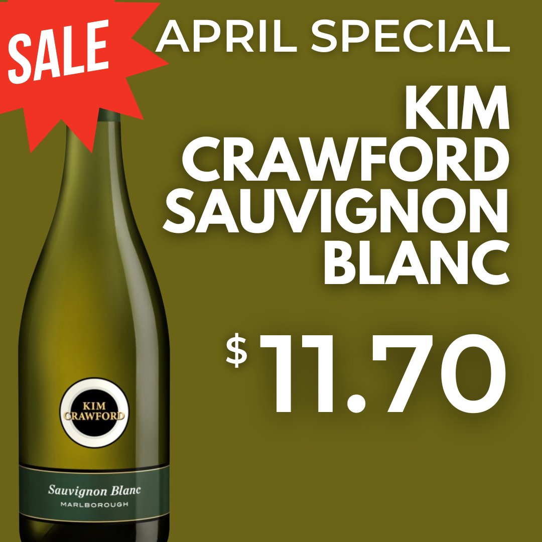Warm Weather Special:
Ridiculous price on Kim Crawford Sauvignon Blanc this month.
.
l8r.it/h1vn
.
#sauvignonblanc #newzealand
#wine #winelove #winelover #drinkwine #ilovewine #wineporn #winelife #winestore #winelovers #finewine #lovewine #winelabel #vino #winetime
