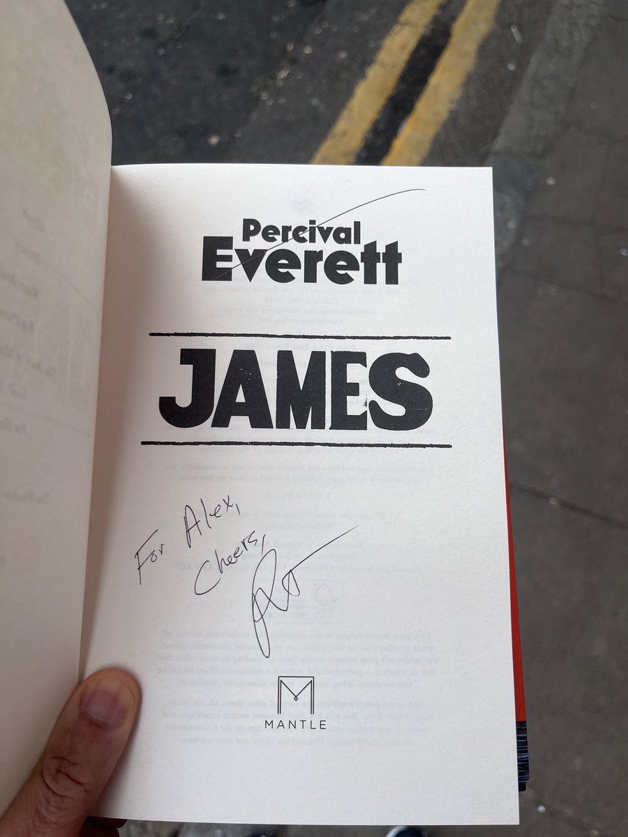 Excellent and inspiring talk from Percival Everett this afternoon. Took away so many great insights about James and writing and life. I also think I held it down and didn’t go too overboard with the praise 😂