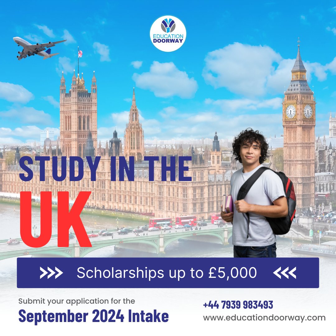 Dreaming of studying in the UK?   Education Doorway can help  🌐 Visit: educationdoorway.com 

#uk #ukstudy #ukeducation #scholarships #HigherStudy!