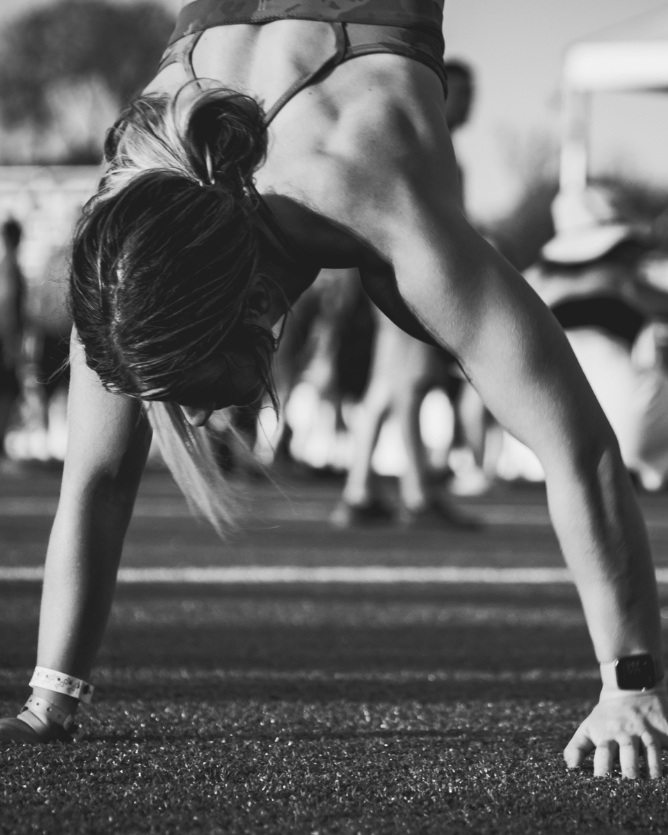 Workout of the Day
Saturday 240413

For time:

21-18-15-12-9-6-3
Burpees

* Perform a 50-foot handstand walk after each set of burpees.

📍 2022 CrossFit Games Mock Affiliate 

#CrossFit #WorkoutoftheDay