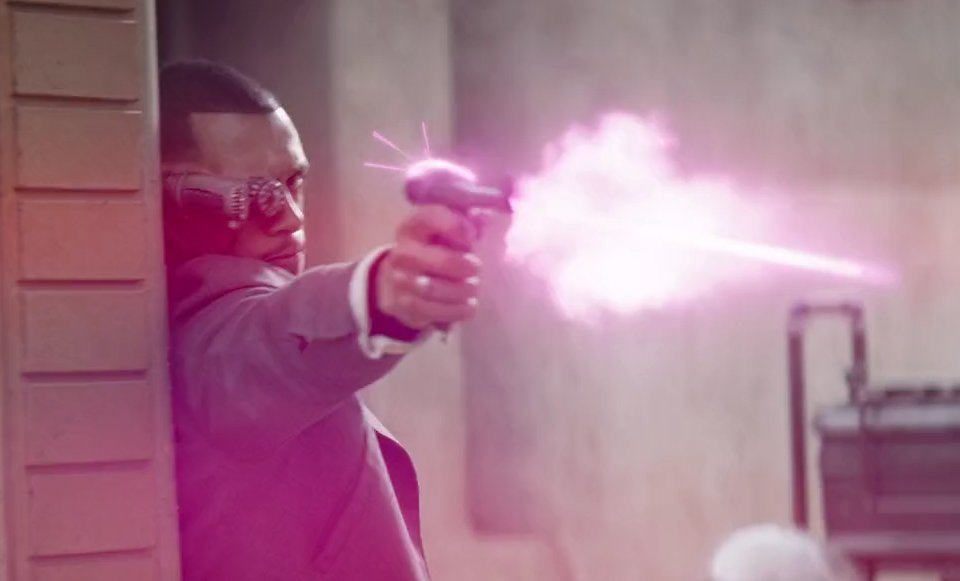 itsMichaelJae's tweet photo. @Rodriguez Where did the idea for the purple blaster come from? It was the coolest blaster in the show 🔥 https://t.co/TvnKgW06zC