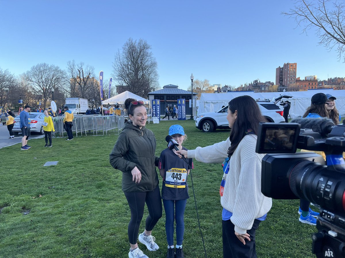 JournalistErinP's tweet photo. So much fun covering the #Boston 5k this morning! https://t.co/ZRdA2v4pgE