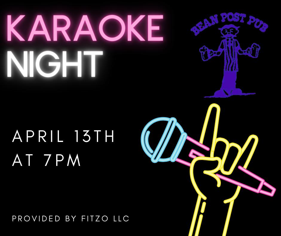 beanpostpub's tweet photo. You don't have to be crazy to sing Karaoke with us....we'll train you!  Join us tonight for a lil' craziness! 
Hope you see you there! https://t.co/8vcrc3GGMF