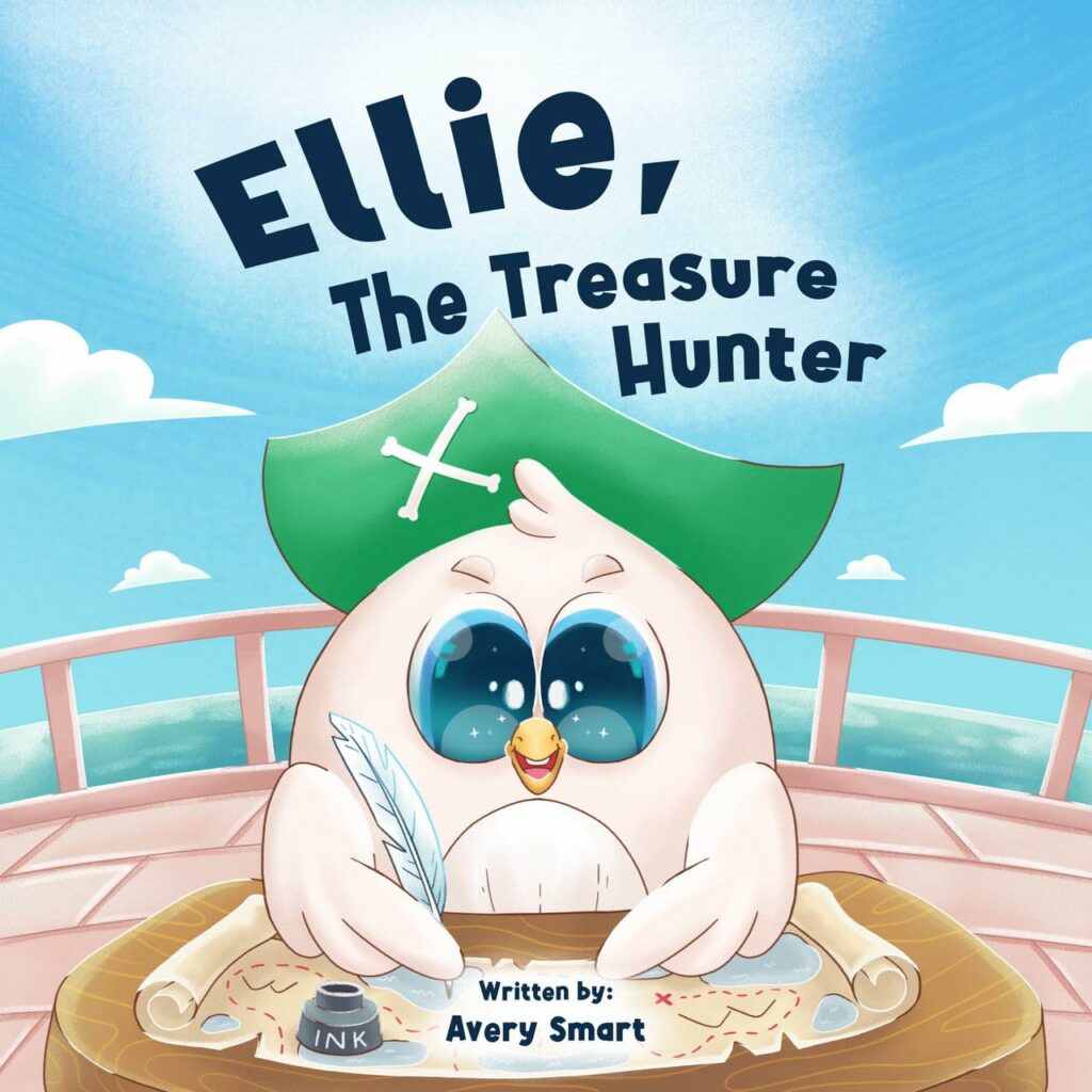Ellie, The Treasure Hunter: The Hidden Treasures of My Own House (Ellie The Chick #Book 4) by Avery Smart #childrensbook #picturebook #babychick #treasure #funandgames #treasuremap #colorsandshapes #KamsPlace #BookPromoter #BookReviewer amzn.to/4azzfKM via @amazon