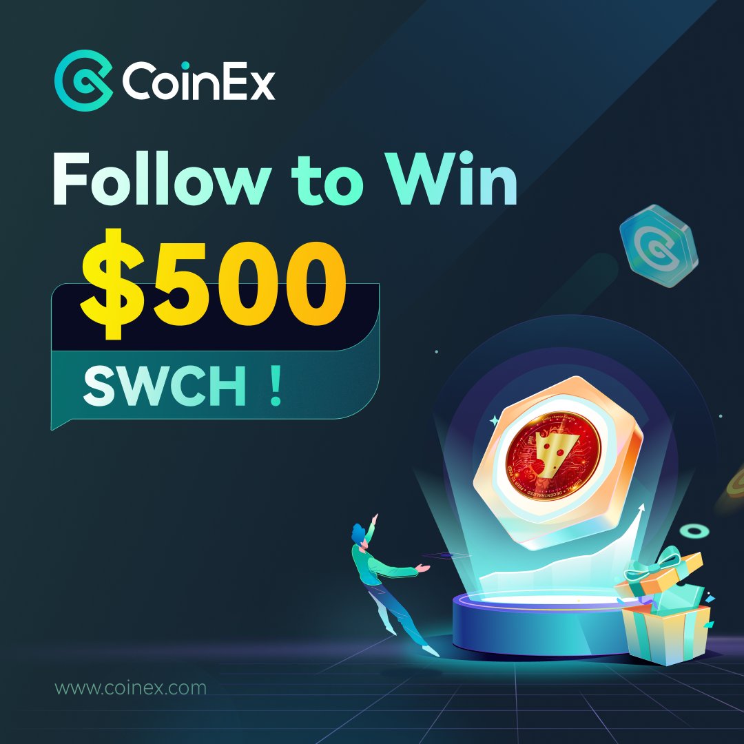 Win $500 in $SWCH by following <a href="/Swisscheese_fn/">SwissCheese Finance</a> &amp; <a href="/coinexcom/">CoinEx Global</a>!💰 Here's how:
1. Follow both accounts.
2. Retweet &amp; tag 3 pals.

Also, don't miss out the $SWCH campaign:
Trade $SWCH &amp; top traders share $8,000: coinex.com/en/activity/tr…
Learn &amp; earn $5,000: coinex.com/en/activity/ai…