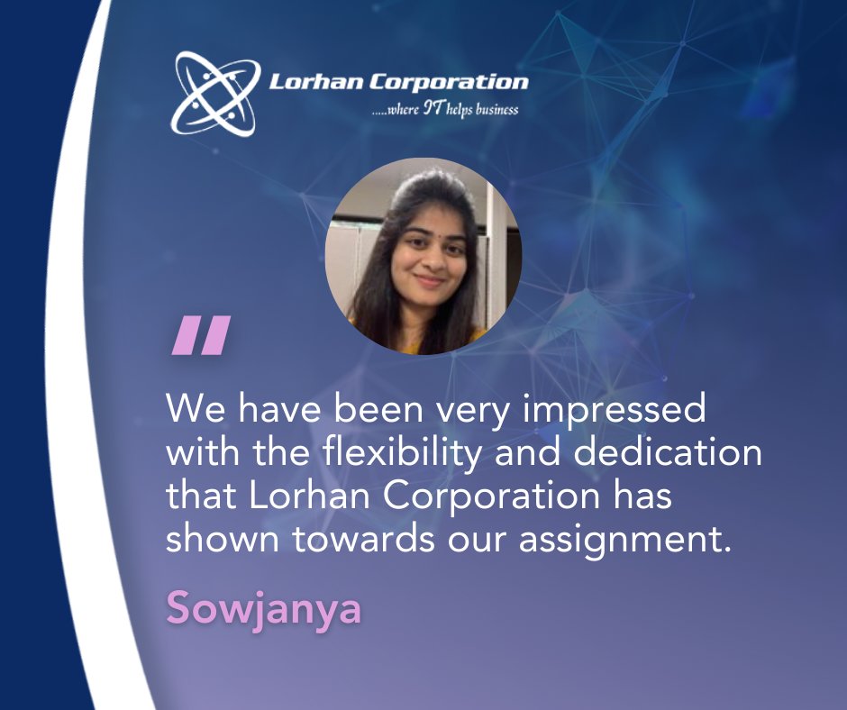 At Lorhan Corp, we always strive for excellence and customer satisfaction. Hearing that we've made a positive impact through our hard work is genuinely rewarding. bit.ly/3ICnV4p #itsolutions #techsolutions #itrecruiting #techrecruiting #webapplications #mobileapps