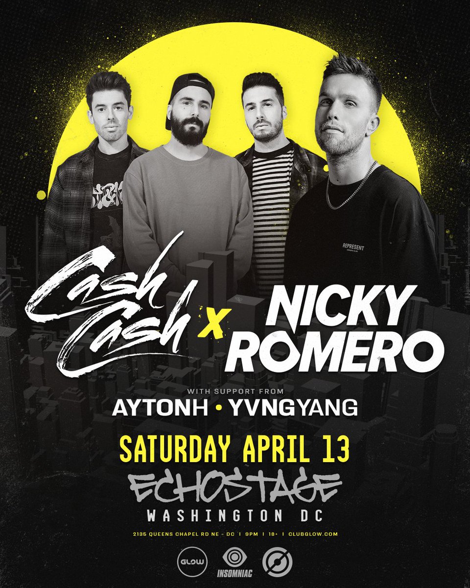 TONIGHT!⚡@cashcash & @nickyromero bring us certified classics with support from Ayton H and YvngYang.  💽🪩 Final tickets and tables available → tix.echostage.com/CCNR24