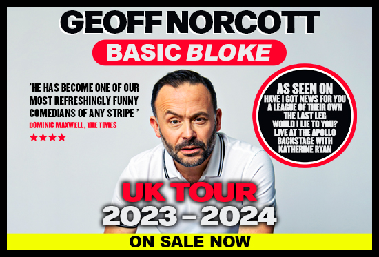 Join @GeoffNorcott at #kingshallilkley on 26 April as he tries to make sense of the current cultural & political scene with his playfully provocative brand of humour.
Book today orlo.uk/PfLFk or for Boxes (seat 4) call 01274 432000.