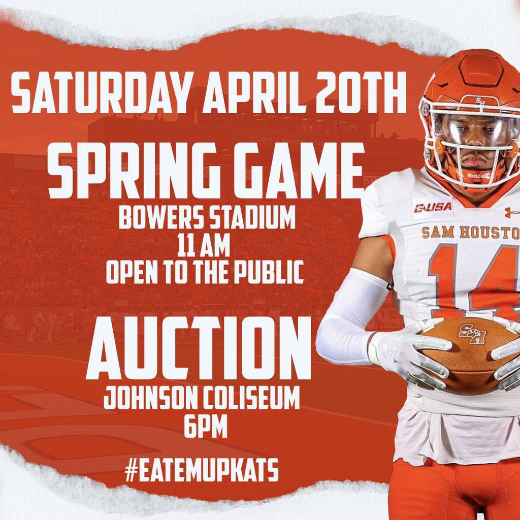 1 Week from today! 📅 Saturday, April 20th @BearkatsFB Spring Game and Auction!
