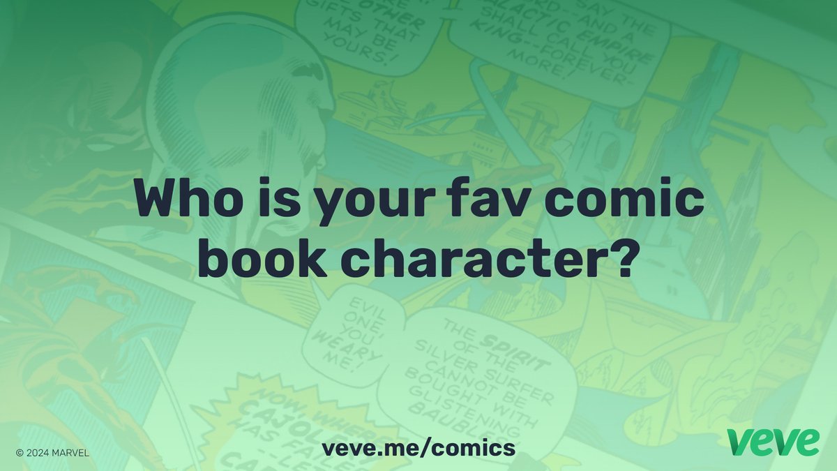 📣 Help us celebrate the 1st month of VeVe Comics!🎉 

Comment your answer below &amp; tag two friends for your chance to win a Limited Edition Comic!

Entries close 15 Apr at 11.59PM PT. 1 random winner will be drawn and contacted via DM ~17 April.

Let's do this! 👇