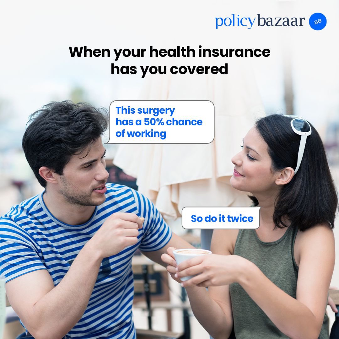 PolicybazaarUAE's tweet image. The bright side? Half the stress and double the financial protection ✌️
#PolicybazaarUAE #InsuranceMemes #HealthInsurance