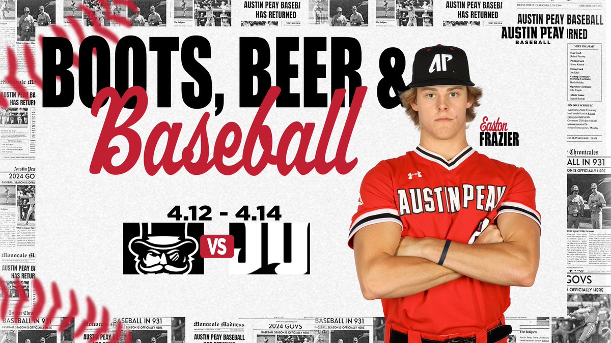 Boots, Beer, & Baseball! If you like all three this is the day for you! If you like just two, come on anyway. If you're here just for the baseball, perfect! Things get started at 11 AM. Game at 2 PM! See you at The Hand! #LetsGoPeay | #️⃣🅱️🅰️🆖