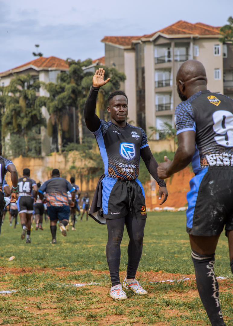 Half time scores from Kitante Eagles 00-09 @piratesrugbyUG Fredrick Mulindwa- 3 Penalties #StanbicPirates