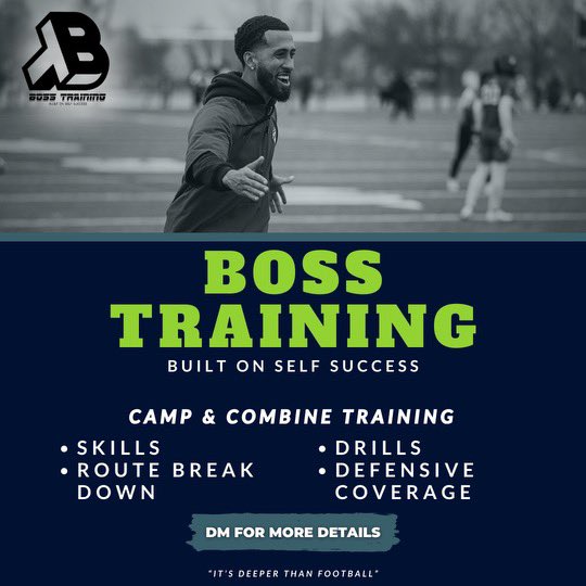 With it being Camp/Combine season it’s time for Wide Receivers to come get some work in!!

DM for more details
#BossTraining