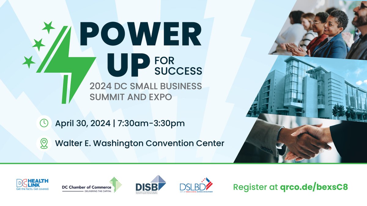 Have you marked your calendar yet? The “POWERUP for Success” DC Small Business Summit and Expo is fast approaching! Don't miss the region's most exciting convening of small businesses on April 30! Register today at bit.ly/49qPvwP