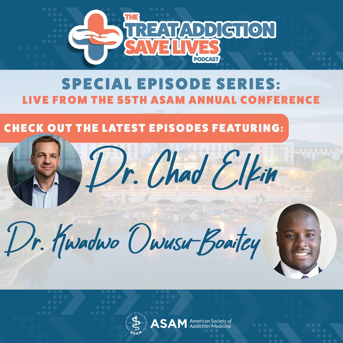 We're keeping the ASAM Conference going with our special episode series! Check out the latest episodes with Dr. Kwadwo Owusu-Boaitey and Dr. Chad Elkin >> ow.ly/r9yF50Rfug6 #ASAM #AC2024 #TreatAddictionSaveLives #TASL #TASLPod #AddictionMedicine #AddictionTreatment