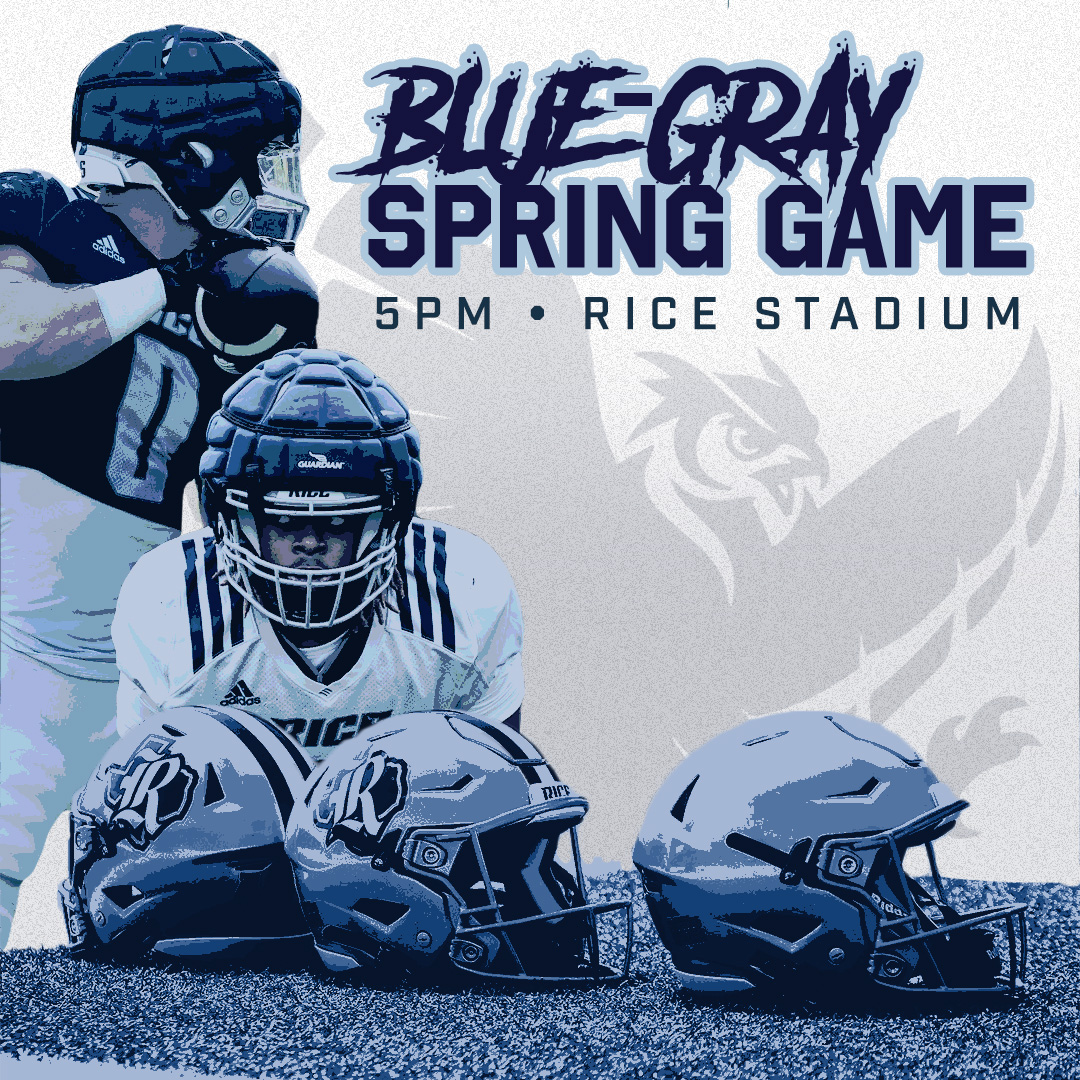 riceowlsnilgear's tweet image. Get your game face on, it&apos;s Spring Game Day! 🏈 Cheer loud and proud for @RiceFootball! 

#springgameready #ricefootball #riceowlsnilgear #riceathletics #collegesports #RFND