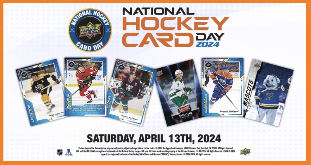 National Hockey Card Day !!! Drop in today for a FREE pack of @UpperDeckHockey cards ! Come on down !!