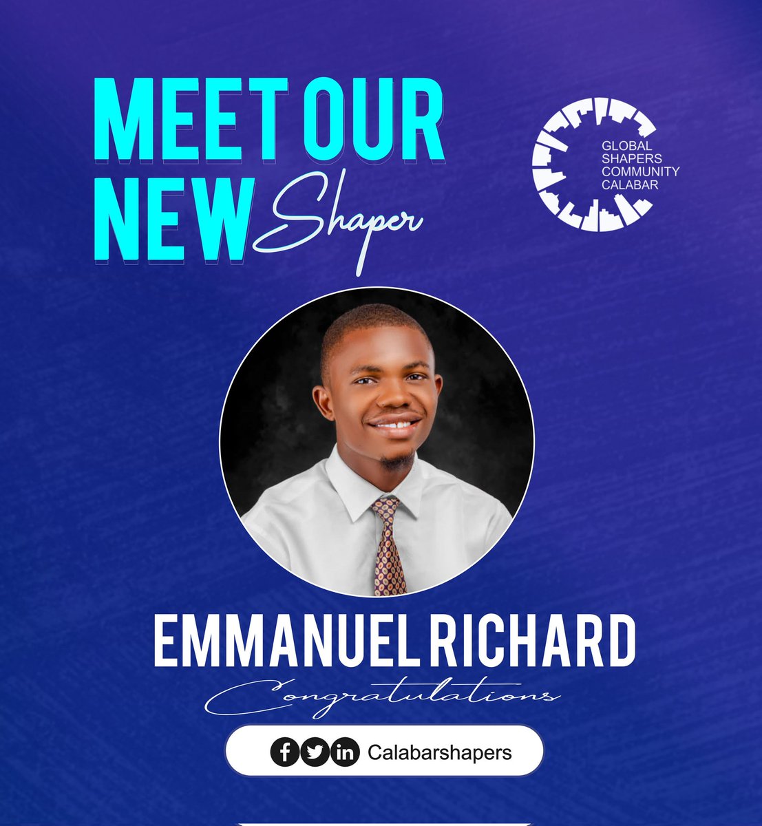Congratulations to the New Global Shapers, Calabar Hub!🥳🥳🥳💙💙💙