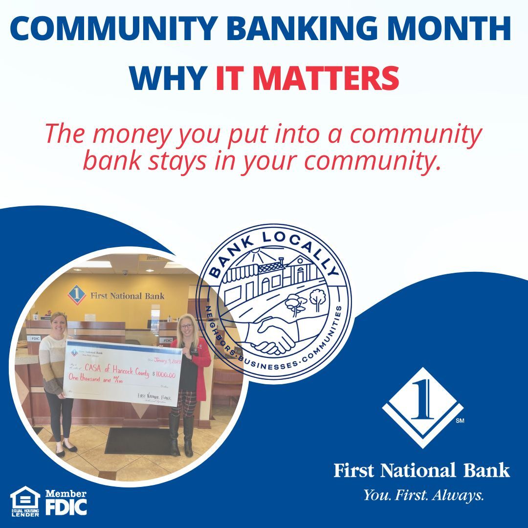 e_fnb's tweet photo. FNB is proud to be a community bank that offers loans to the neighborhoods where our depositors live and work, helping to keep local communities and small businesses vibrant and growing.
#communitybankingmonth #banklocally #banklocal #borrowlocal https://t.co/bYDuljGH0F