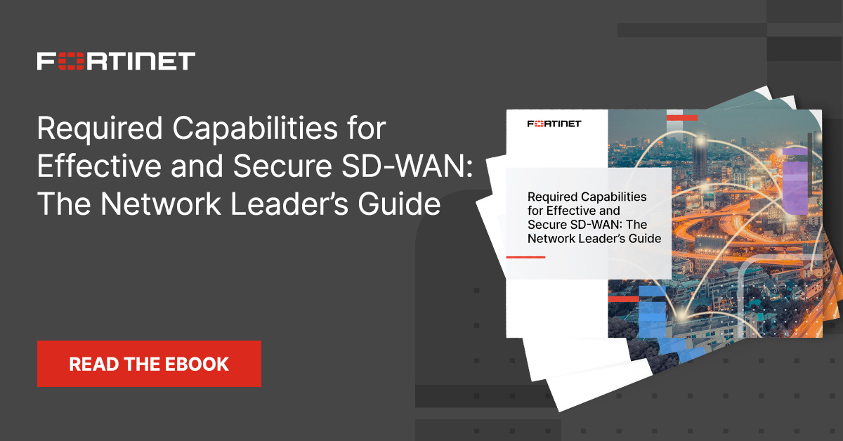 For distributed organizations expanding their use of cloud-based services, #SDWAN can bring increased performance, resilience and cost savings, but only if they choose wisely. 

This eBook examines the full requirements of a truly effective solution: ftnt.net/6014wxrw0