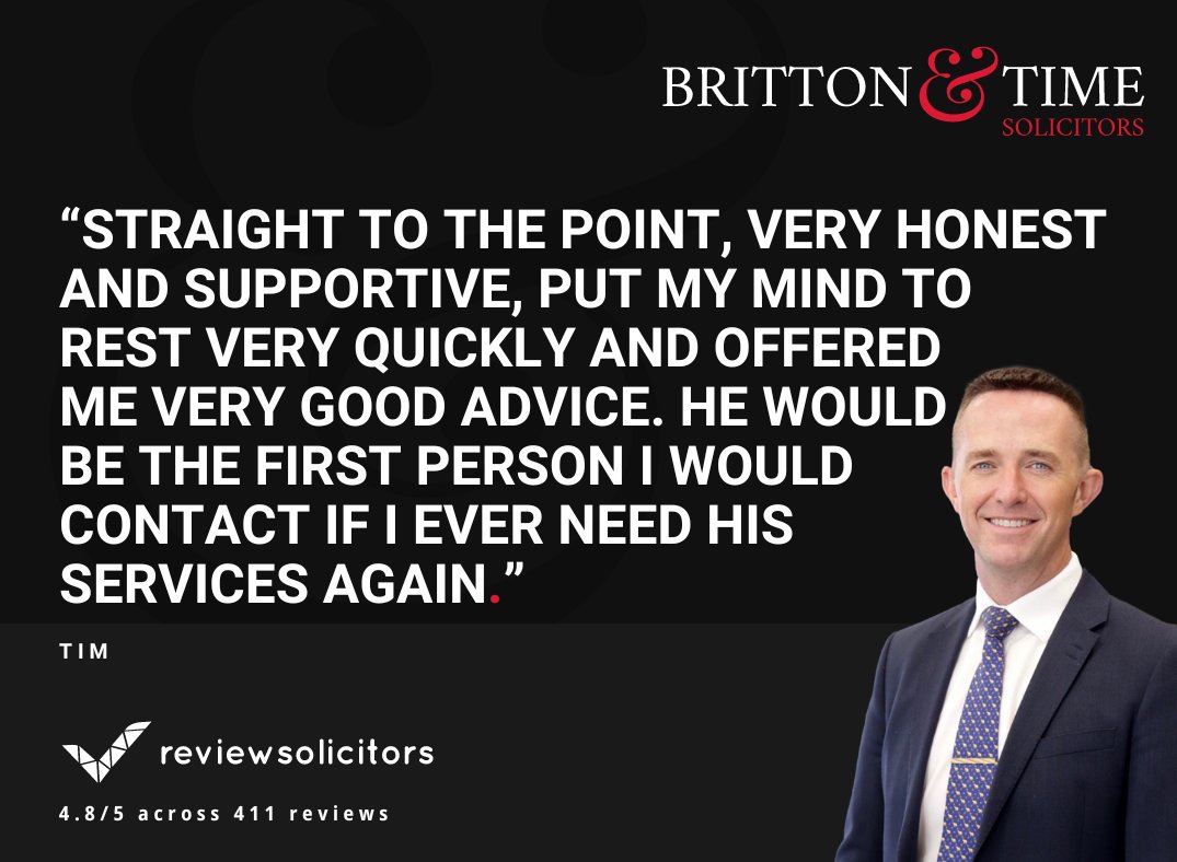 A lovely 5-star review for our #expert team here at Britton and Time Solicitors! ⭐⭐⭐⭐⭐ If you require assistance with a #legal matter, call us directly on 0203 007 5500 or send an email to info@brittontime.com #success | #law | #london | #teamwork | #brittontime