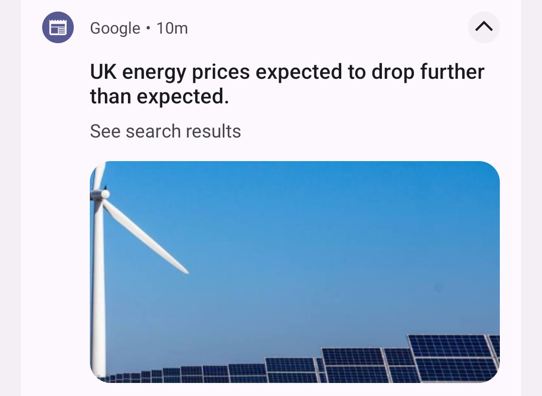 I've been expecting this: UK energy prices expected to drop further than expected.