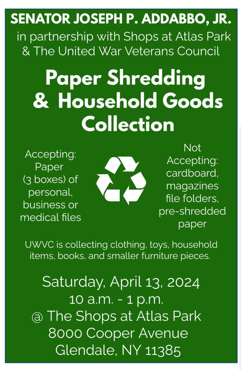 Paper shredding event today at Atlas Park, Glendale