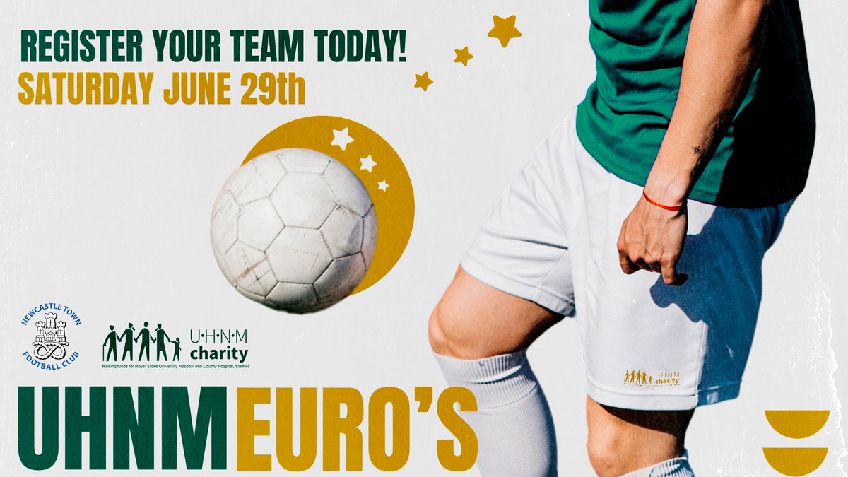 Not long left to sign your team up for our EURO's tournament in June ⚽☀️ A day packed with sun, smiles, family, and fun! Spaces are running low so head to uhnmcharity.org.uk/shop/#!/UHNM-E… now to secure your team 🌞