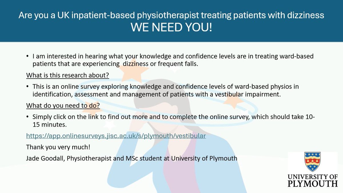 Do you treat patients that are dizzy if so please can fill in my online survey for my master dissertation thank you app.onlinesurveys.jisc.ac.uk/s/plymouth/ves…