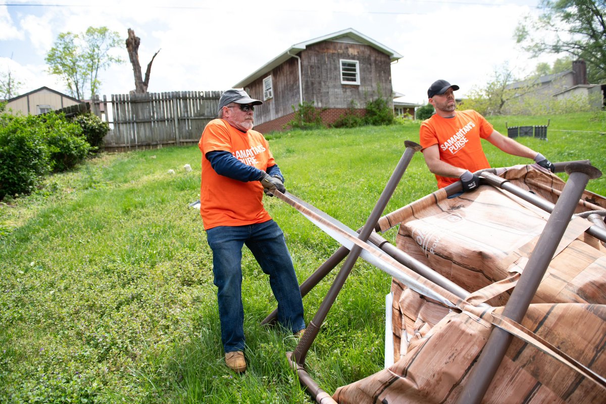 When a tornado touched down near our offices in Wilkes County yesterday our team was able to respond immediately. Thank you to all the volunteers who are helping this weekend.   Jesus said, “You shall love your neighbor as yourself.” (Matthew 22:39) @SamaritansPurse