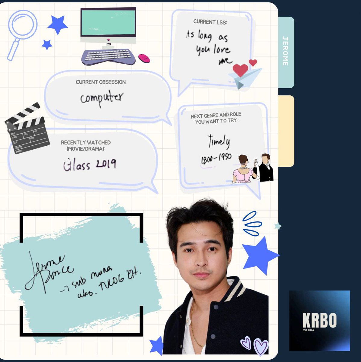 KRBendOvers's tweet photo. Nakapag-overshare naman na ang mga kapatid 'di ba.. edi mag-share na rin kami! 🤪🤸‍♀️

Last time, we asked Jerome some old-school slum book questions. Curious na ba ang lahat? Check his current faves and answers here! 😉

#KrisshRomeForSemBreak #KrisshRome #JeromePonce https://t.co/wviHrI4yLR