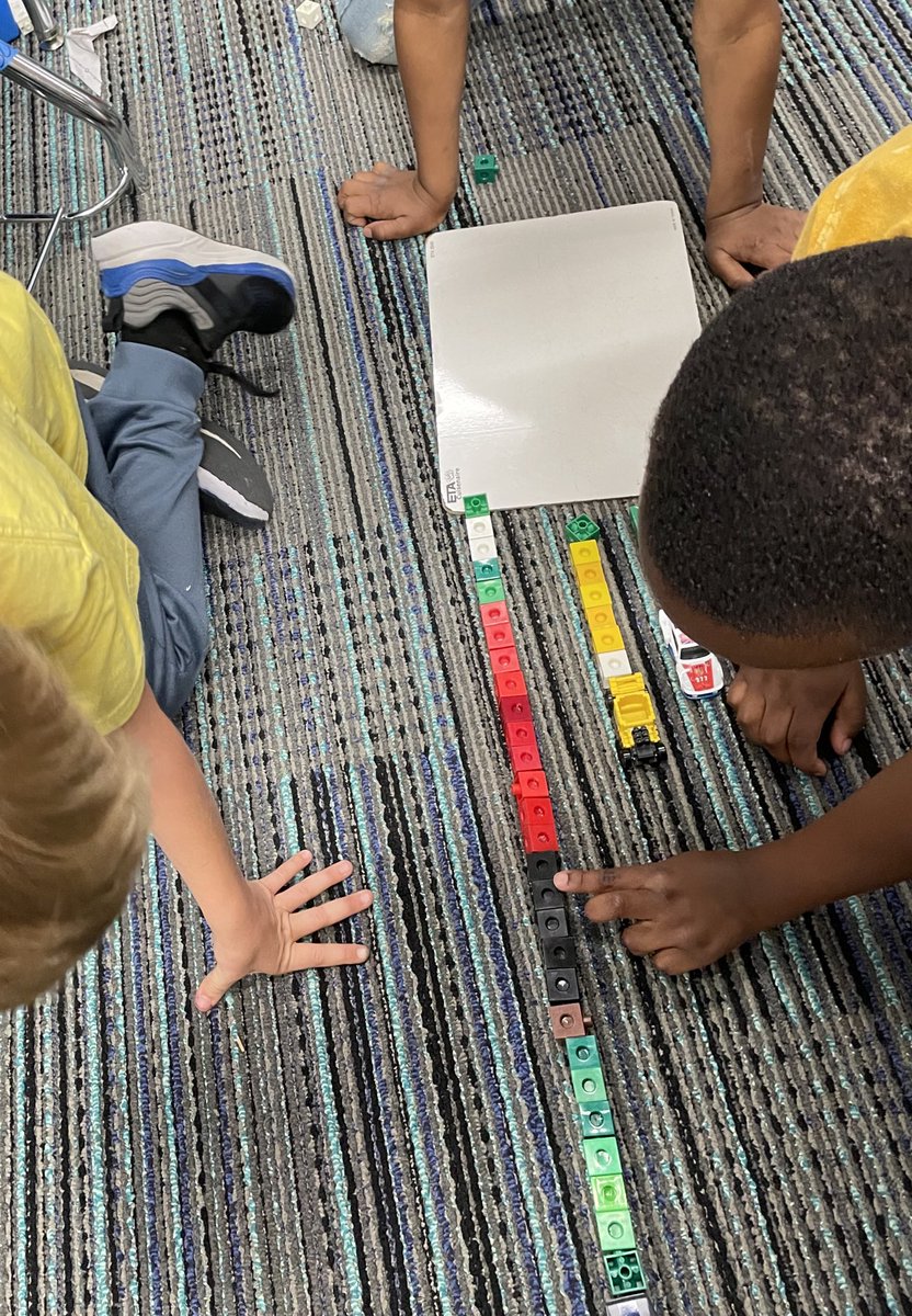 Measuring with race cars and ramps. #kleinisdmath #seesaw