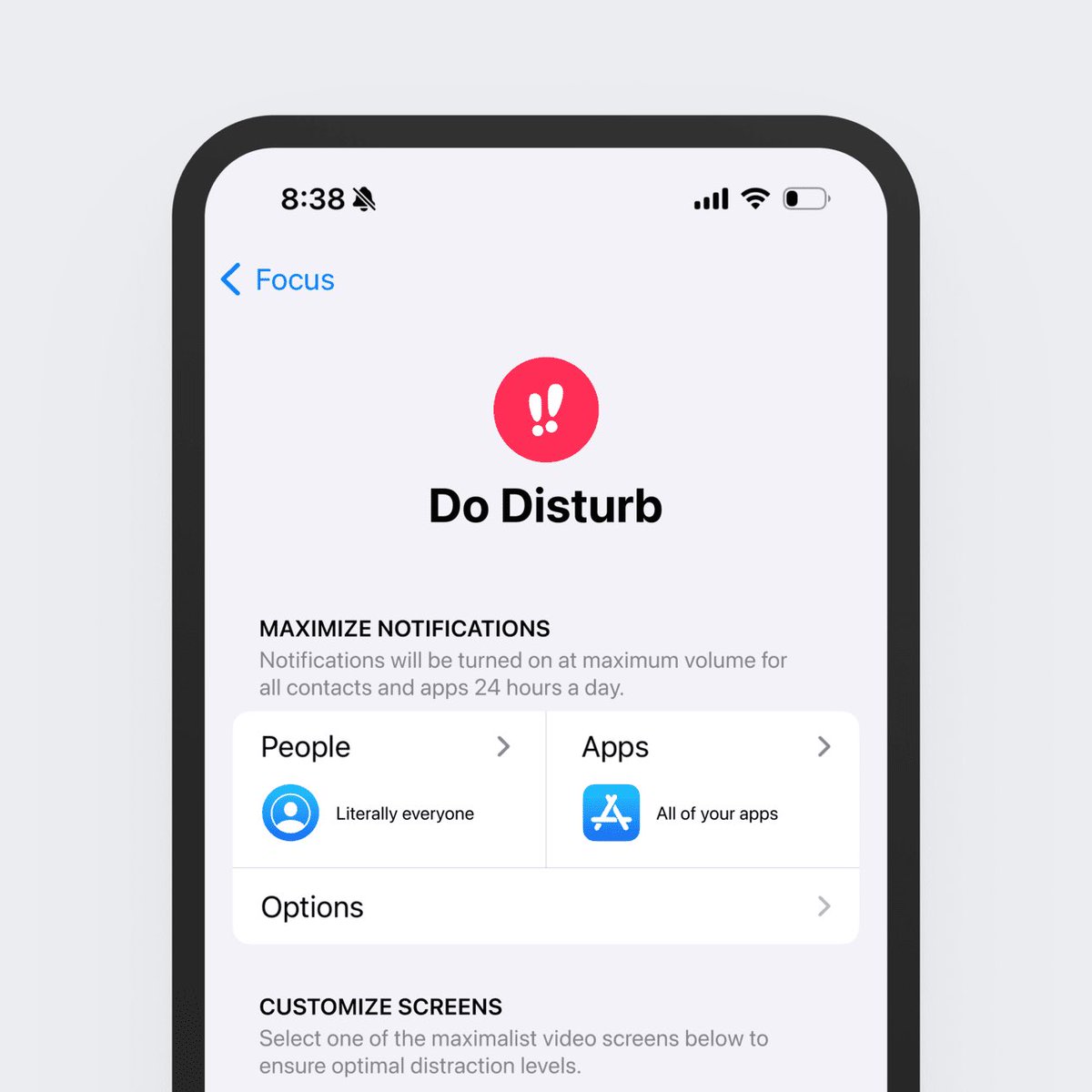 iOS 'Do Disturb' mode