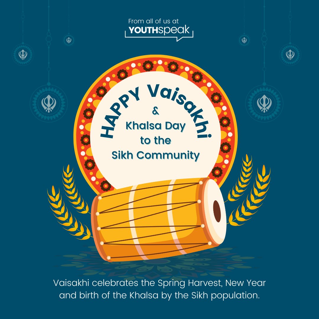 Happy Vaisakhi to the Sikh community! It celebrates the spring harvest, new year and birth of the Khalsa. YouthSpeak loves learning and celebrating inclusivity in our team & audiences. #vaisakhii #khalsaday2024 #aprilsikh #happyvaisakhi #youthdiversity #inclusivity