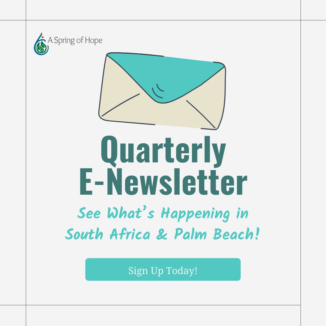 aspringofhope's tweet image. Sign up to get the latest news and updates from A Spring of Hope on our work in South Africa delivered to your inbox.

Click here: shorturl.at/bxS48

#ASpringOfHope 
#SouthAfrica