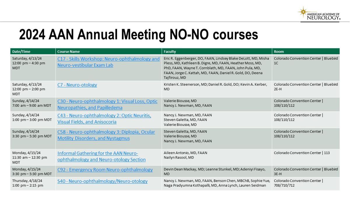 aiee_antonio's tweet photo. Neuro-Ophthalmology and Neuro-Otology Schedule at the #AANAM Learn about Neuro-Ophthalmology and Neuro-Otology at the @AANmember Annual Meeting. @NANOSTweets
#localEYES #brain #eyes #neuroophthalmology #neuroophth #neurootology #AANAM https://t.co/mC52dE7SIY