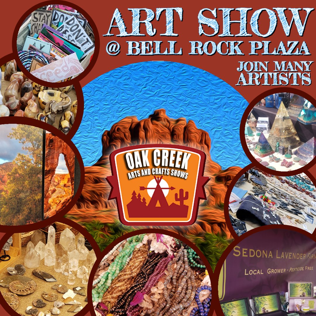 Saturday and Sunday at Bell Rock Plaza, Discover #Sedona's art scene! 🎨 Join us for captivating #art #shows #showcasing local #talent. #SedonaArt #ArtShow #LocalArtists #GalleryEvent 🌟🖼️ Don't miss out! #supportlocal #supportlocalbusinesses #shoplocal #supportthearts