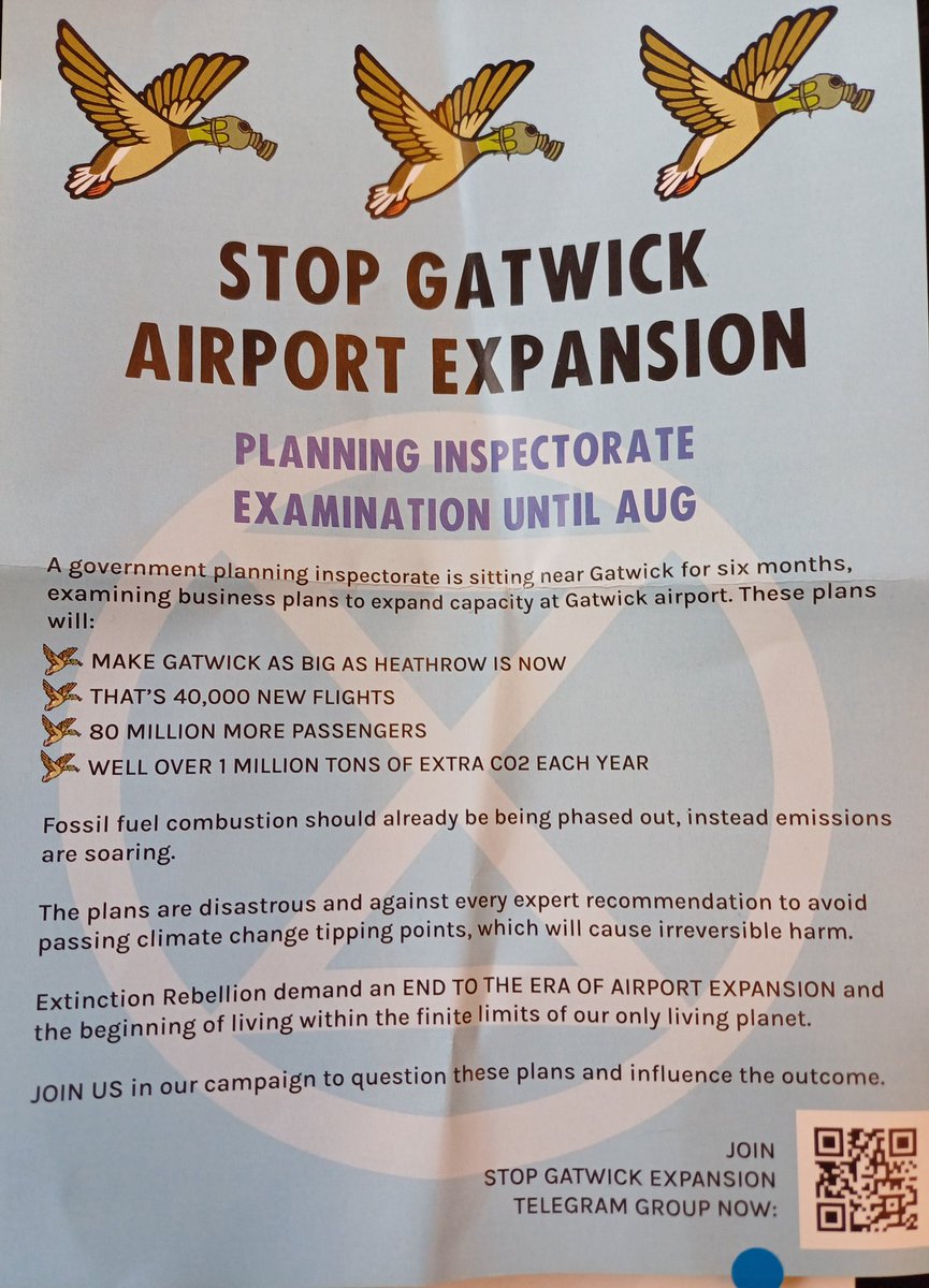 Outreach at #Gatwick today. The expansion plans for the airport will mean an additional 100,000 flights and an increase in passengers to 80 million a year, resulting in a catastrophic rise in emissions when we're in a #ClimateEmergency