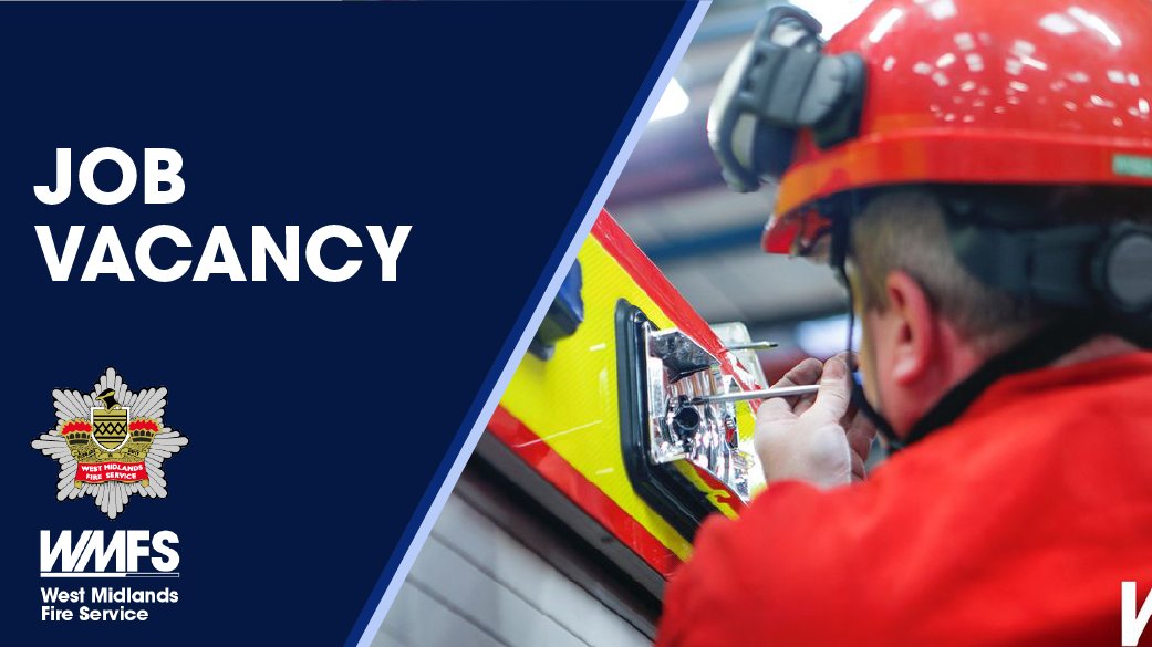 WestMidsFire's tweet photo. LGV workshop experience? We're hiring for an LGV Technician 🛠️.
Help maintain our fleet and support our community in this full-time, rota-based position.
🚒 Apply now if you're a team player with a knack for problem-solving!
👉 https://t.co/aB76KLBZ2o
#WeAreWMFS #FireServiceJobs https://t.co/d8yQAiGaN9