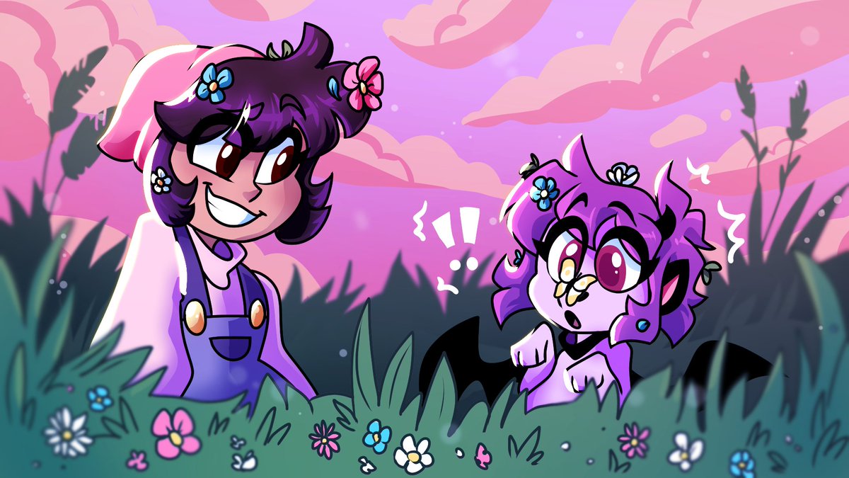 omg I almost forgot to share this!!
@FarFetchedShow commissioned me to make their spring Discord banner!! It came out so cute :D thank you guys so much for the opportunity, it means a lot that I got to do this for you guys!