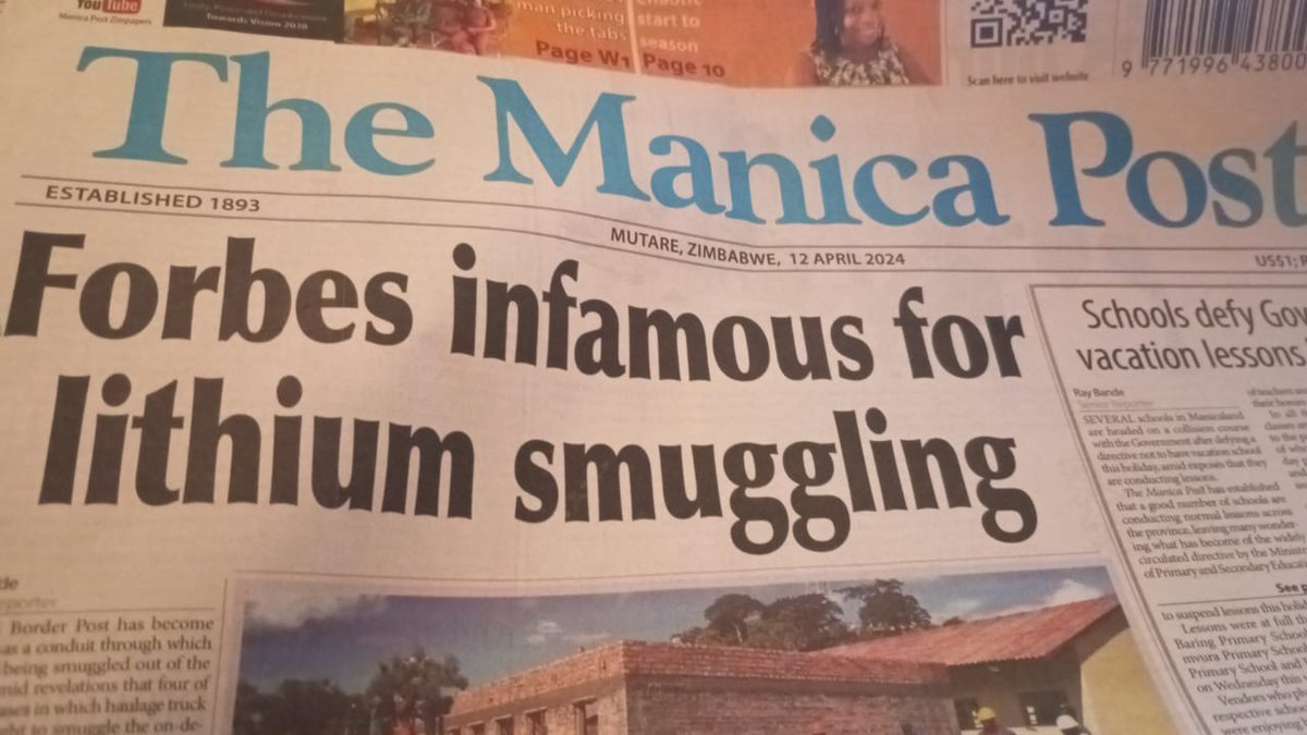 Lets face it guys. Lithium is bulky, it is not like a diamond. It passes thru the border in 30 tonne trucks. It's not the Farai Maguwu's of this world who can dribble such huge consignments past ZIMRA & security controls. Where is ZACC? Lets not do this to our great country