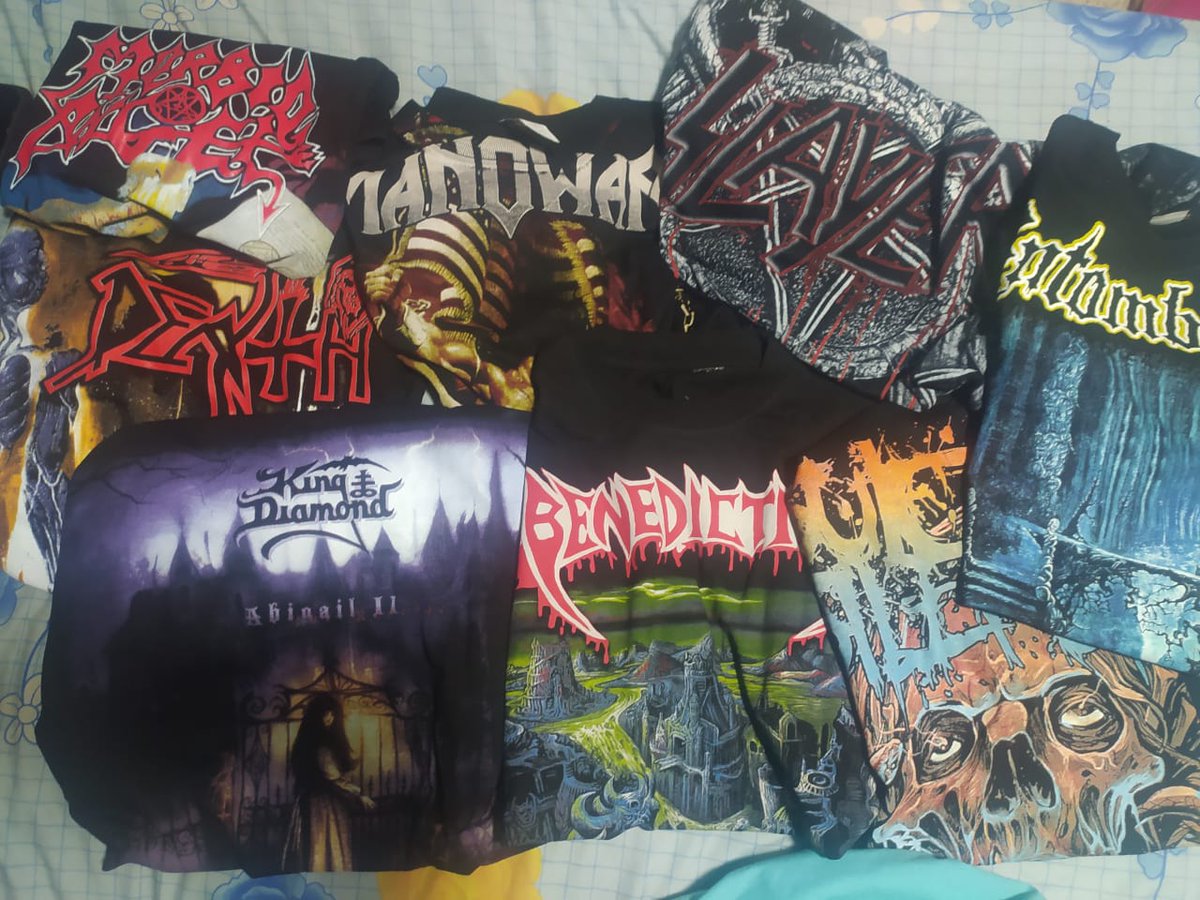 Some Metal T-Shirts 🔥🤘

What's your favorite?

#morbidangel #manowar #slayer #entombedband #deathband #kingdiamond #benediction #suıcidesilence #tshirts #metaltshirt #oldschoolmetal #deathmetal #oldschooldeathmetal  #heavymetal #headbanger #metalhead #classicmetal  #jonnilich
